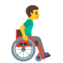 man in manual wheelchair facing right